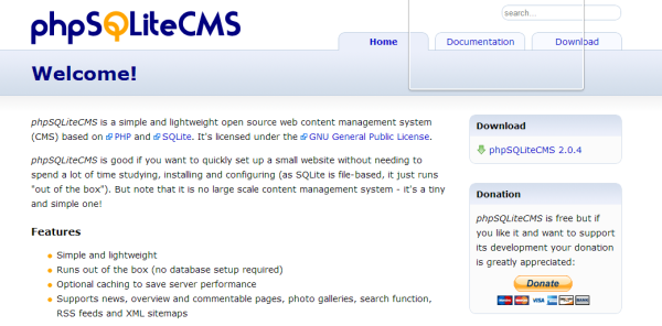 phpSQLiteCMS